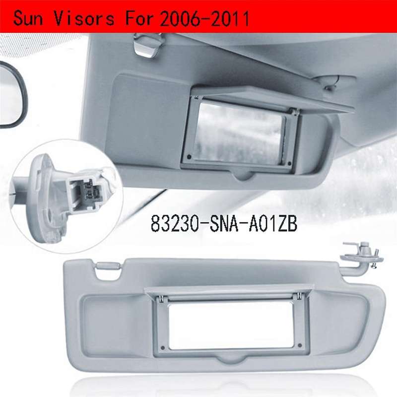 Right Passenger Side Sun Visors for 2006-2011 Visor Assembly 83230--A01ZB