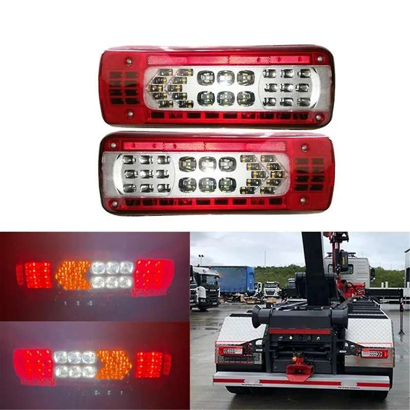 Right Rear Brake Signal Light 24V LED Tail Lamp with Buzzer 82483073 for Trucks Series FM450 FM460 F