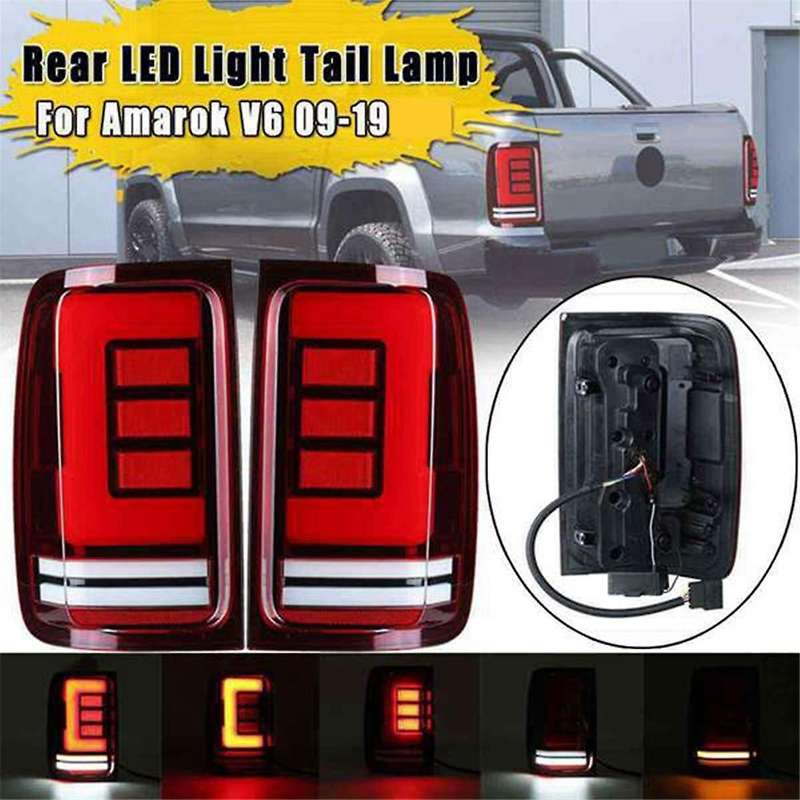 Right Rear LED Tail Light Assembly with Turn Signal Features for V6 Pickup 10-20 Brake Light Signal