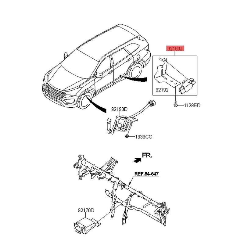 Right Rear Headlight Level Sensor 92190-2w100 for 2013-2016 Car Monitor Body High Sensor Control Un