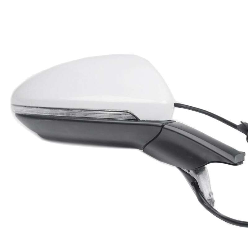 Right RH Side Rear View Mirror Assembly with Glasses Cover Manual Folding for Golf 7 MK7 MK7.5 White