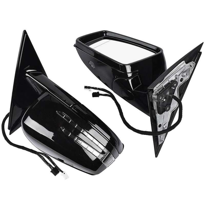 Right Side Door Power Rear View Mirror Assembly Black for W221 S Class S300 S400 S500 S550 2010-2013