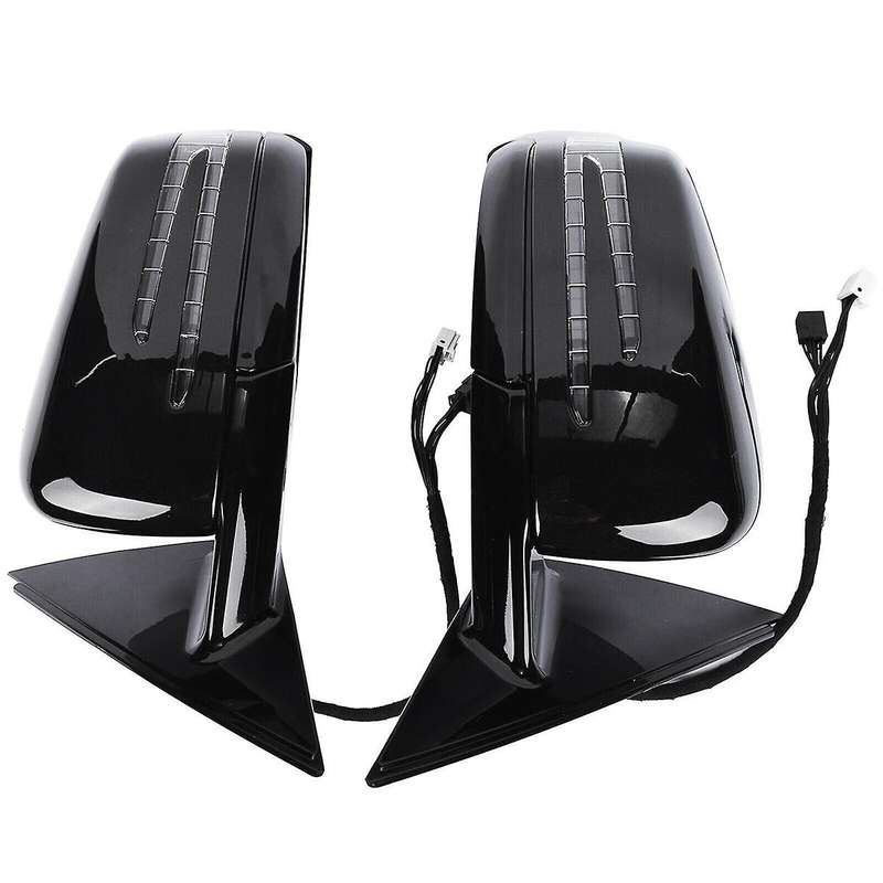 Right Side Door Power Rear View Mirror Assembly Black for W221 S Class S300 S400 S500 S550 2010-2013