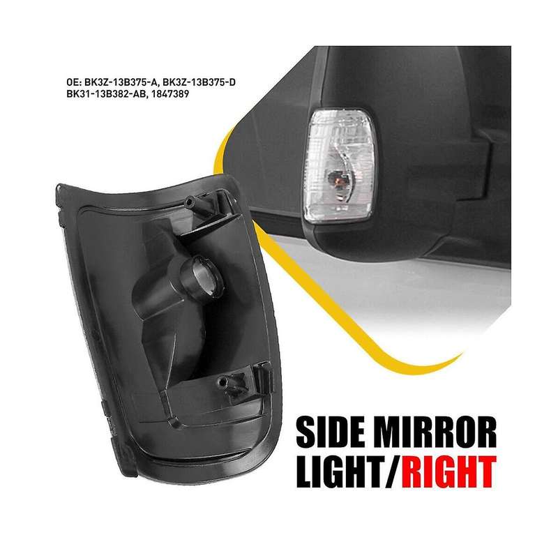 Right Side Mirror Turn Signal Light Lens Housing Indicator Cover for 2015-2021 Transit 150 250 350 C