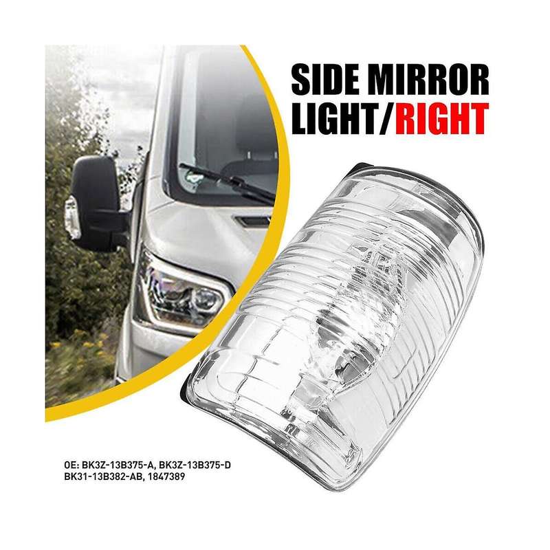 Right Side Mirror Turn Signal Light Lens Housing Indicator Cover for 2015-2021 Transit 150 250 350 C