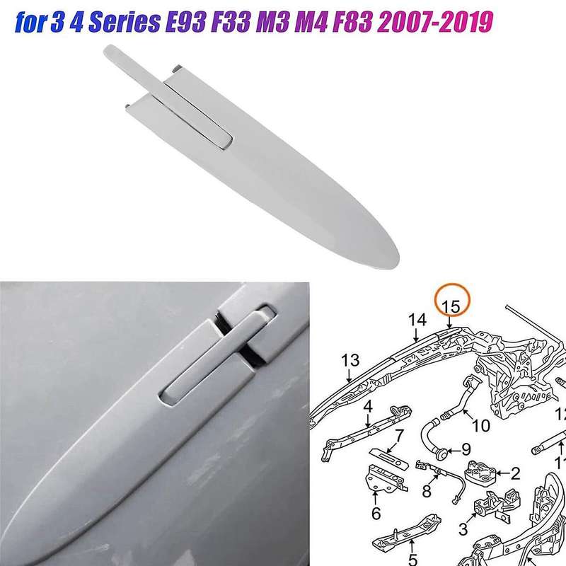 Right Side Roof Top Hinge Cover Lid 54377184048 for 3 4 Series E93 F33 M3 F83 2007-2019 Car Hinge Li