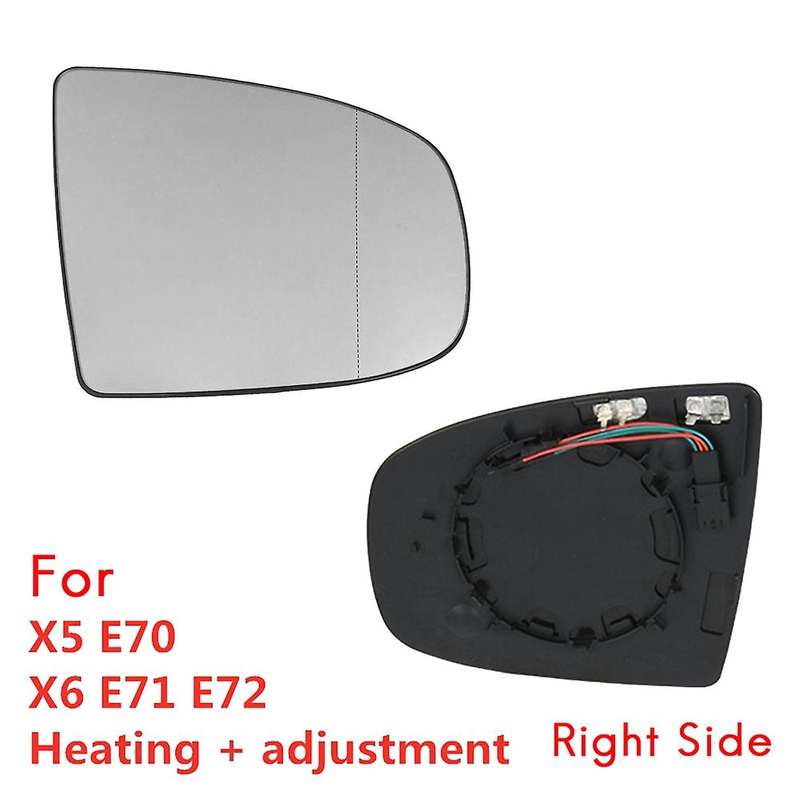 Right Side Rear View Mirror Side Mirror Glass Heated + Adjustment for X5 E70 2007-2013 X6 E71 E72 20
