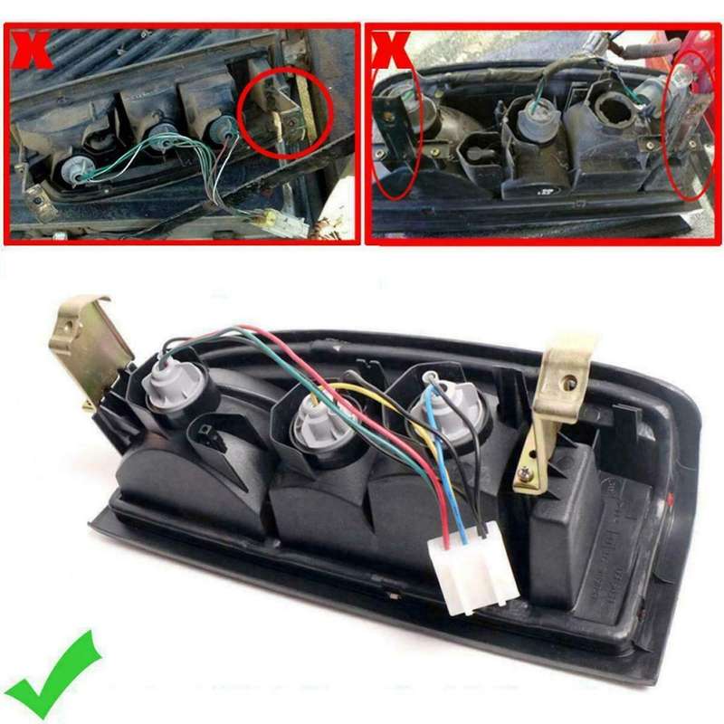 Right Side Tail Lamp Tail Light Rear Stop Light Assy Brake Light with Bulb for NAVARA NP300 D22 1998