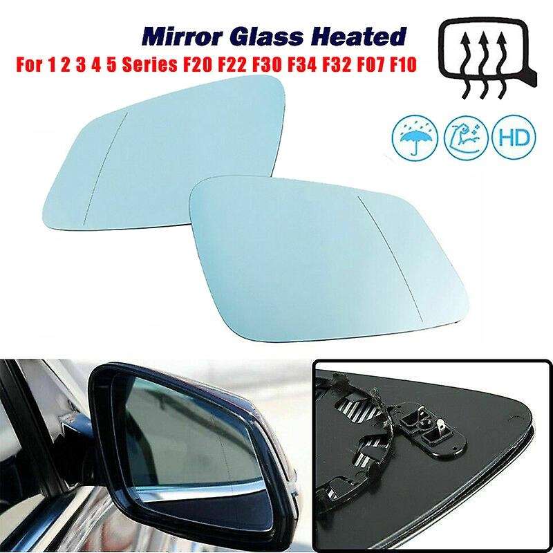 Right Side Wing Door Mirror Rearview Mirror Glass Heated Blue for 1 2 3 4 5 Series F20 F22 F30 F34 F
