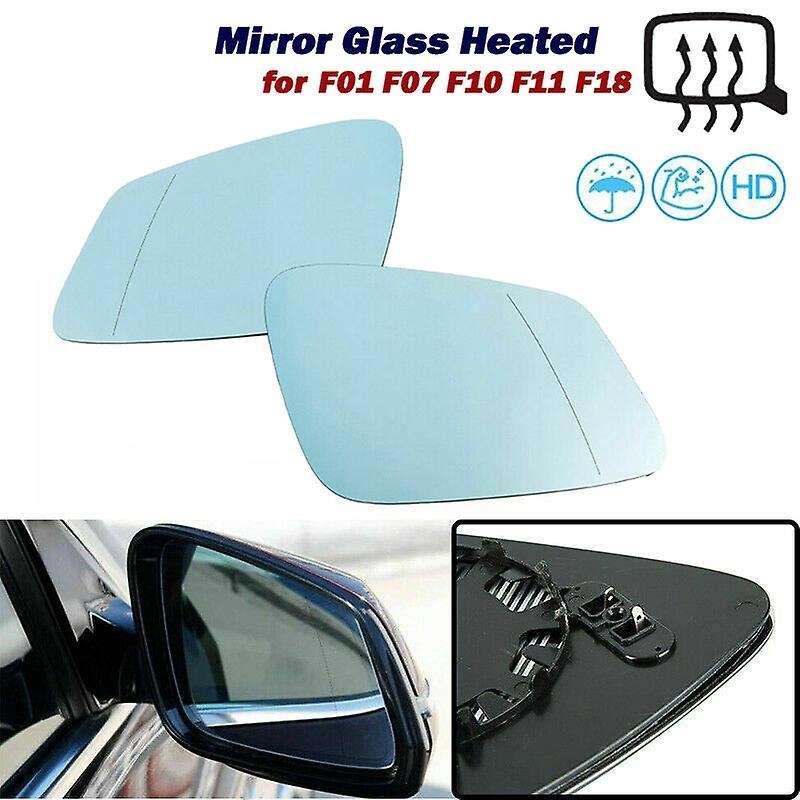 Right Side Wing Door Mirror Rearview Mirror Glass Heated Blue for 5 6 7 Series F07 F10 F11 F06 F12 F