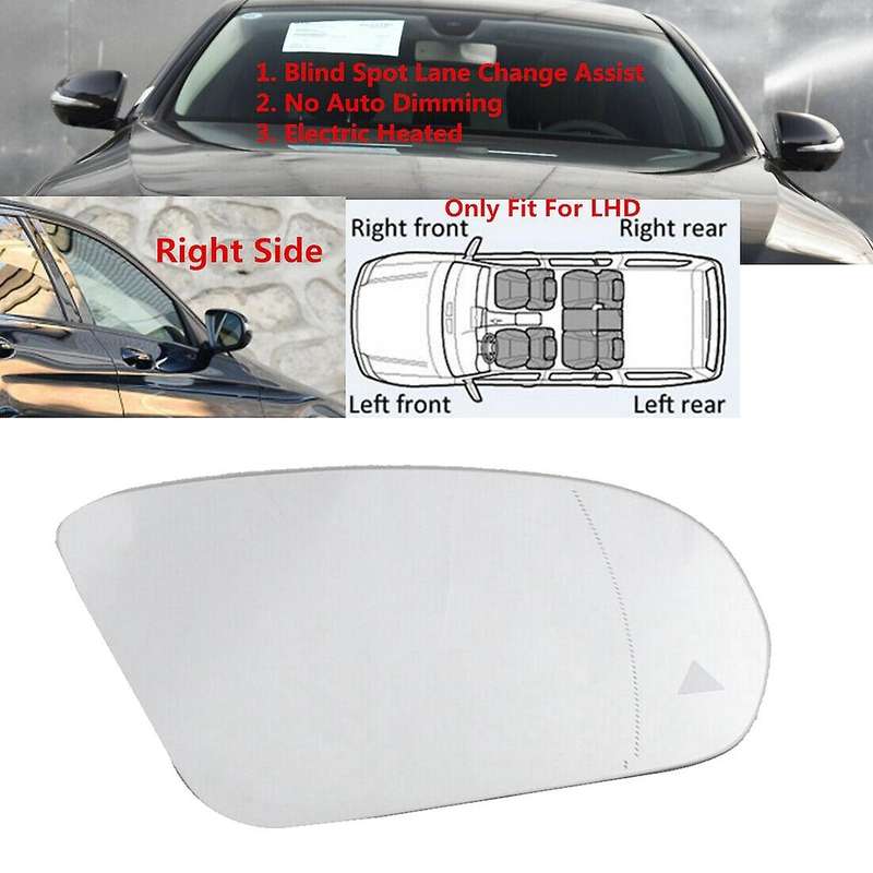 Right Side Wing Rearview Mirror Glass Blind Spot Heated for - C,E,S,GLC Class W205 W222 W213 X253 20