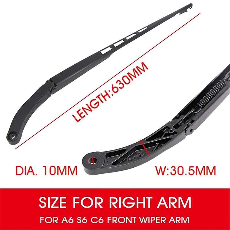 Right Windshield Wiper Front Window Wiper Arm for A6 C6 S6 2005-2011 4f1955408b
