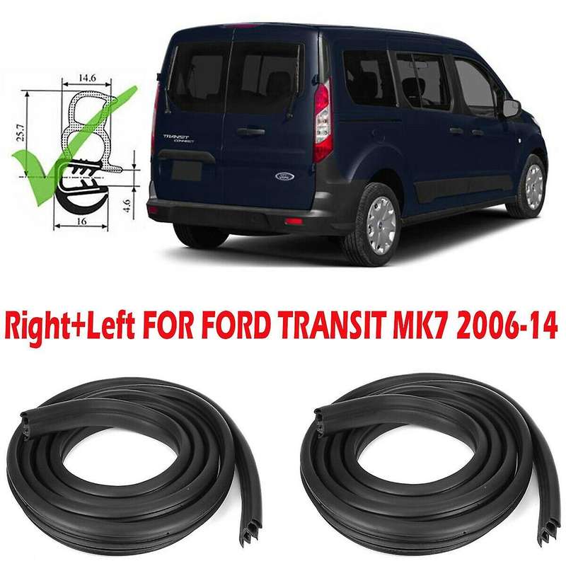 Right+Left Front Door Weatherstrip Rubber Seal for Transit MK7 V347 2006-2014 6C11V20708BC