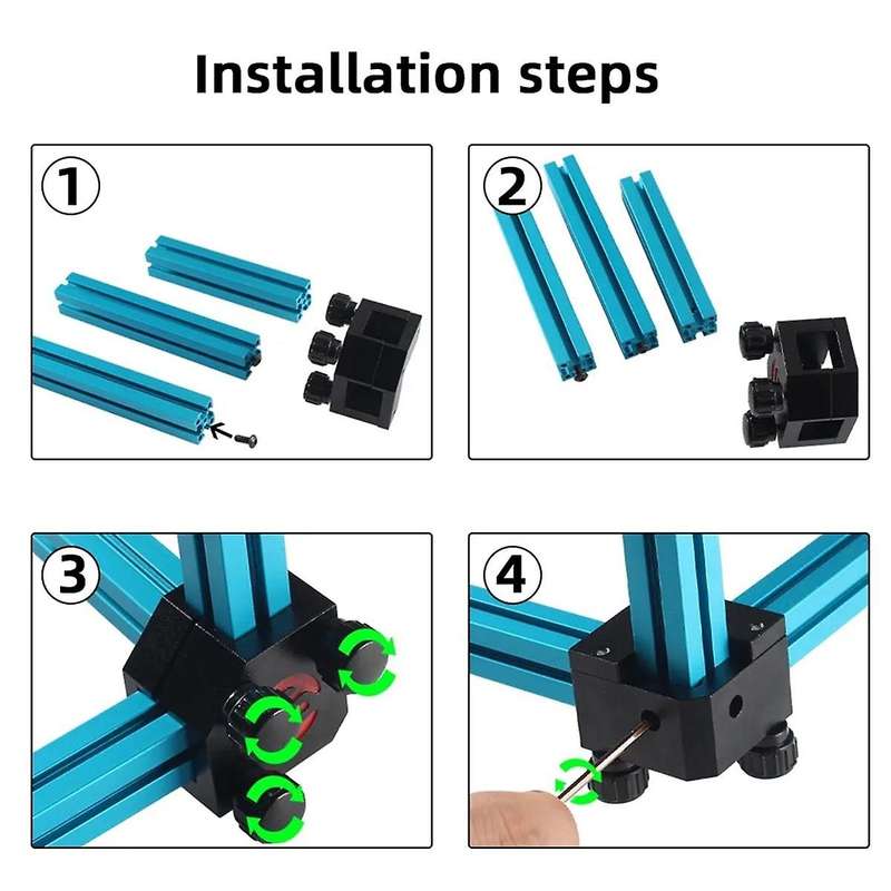 Right-Angle Ruler Installation Helper for Voron V0 0.1/0.2 Micrometre Salad Fork Rigrat 3D Printer,f