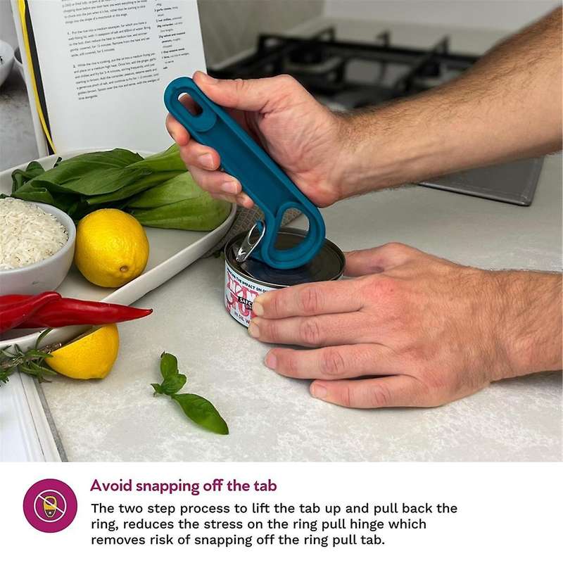 Ring Pull Can Tin Opener - Makes Cans and Tins Twice As Easy to Open Perfect for Arthritis Parkinson