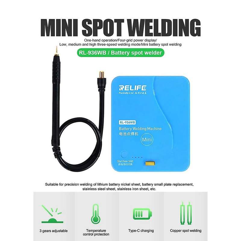 Rl-936wb Diy Spot Welder Portable Mini Spot Welding Machine with Quick Release Welding Pen For