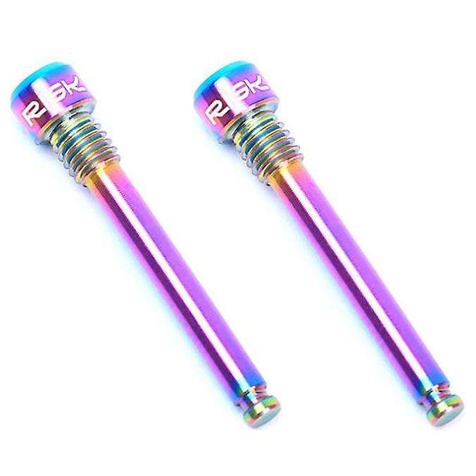 RISK 2Pcs Titanium Caliper Bolts Ultralight Bicycle Oil Disc Brake Pads Thread Pins for Hydraulic Di