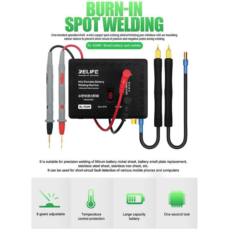 Rl-936w Rl-936wb Portable Mini Battery Spot Welding Machine Precision Welding Battery Chip Replace
