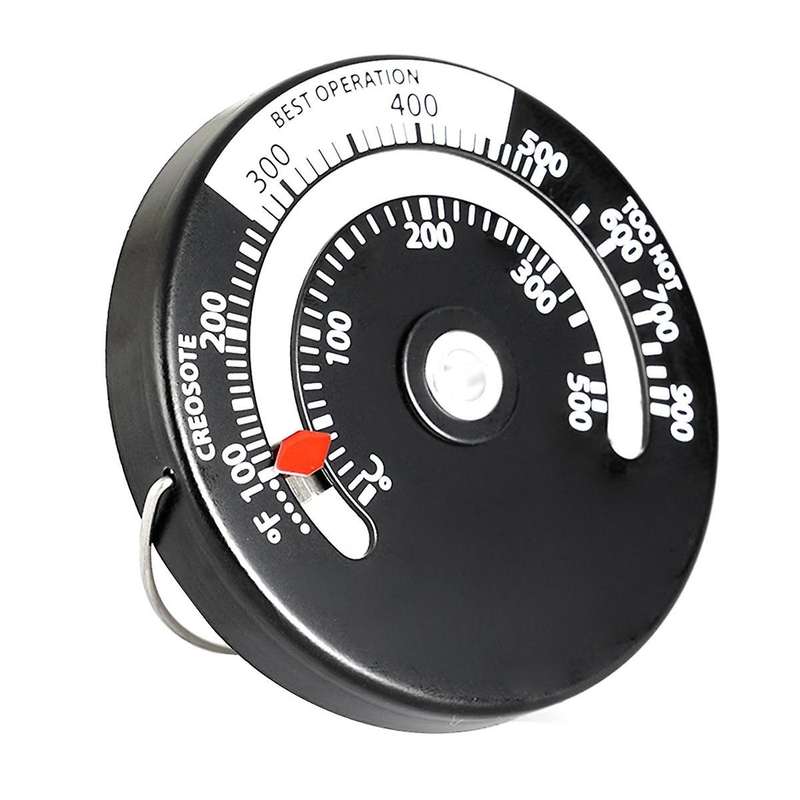 Robust Magnetic Wood Stove Thermometer Fire Stove - Flue Temperature Monitor