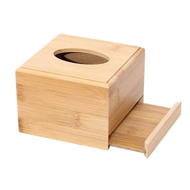Roll Wooden Square Tissue Box Tissue Paper Holder Farmhouse Tissue Case Bathroom Tissue Holder Woode