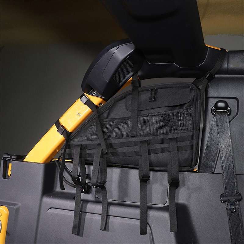 Roll Bar Storage Bag for 2021-2024 4 Door Accessories Trunk Organizer Cargo Cage Saddlebag Tool Kit,