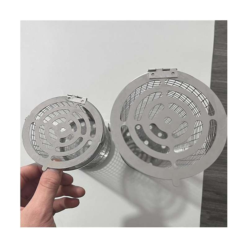 Rolling Grilling Basket 2 Pack - Round Stainless Steel Grill Mesh, Bbq Grill Mesh for Vegetables, Fi