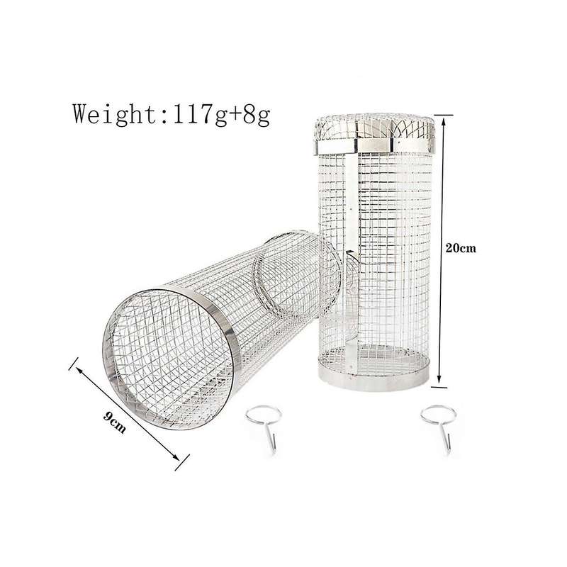 Rolling Bbq Basket Bbq Accessories,round Bbq Grill Mesh,bbq Vegetable Slices Basket,for Vegetable,fr