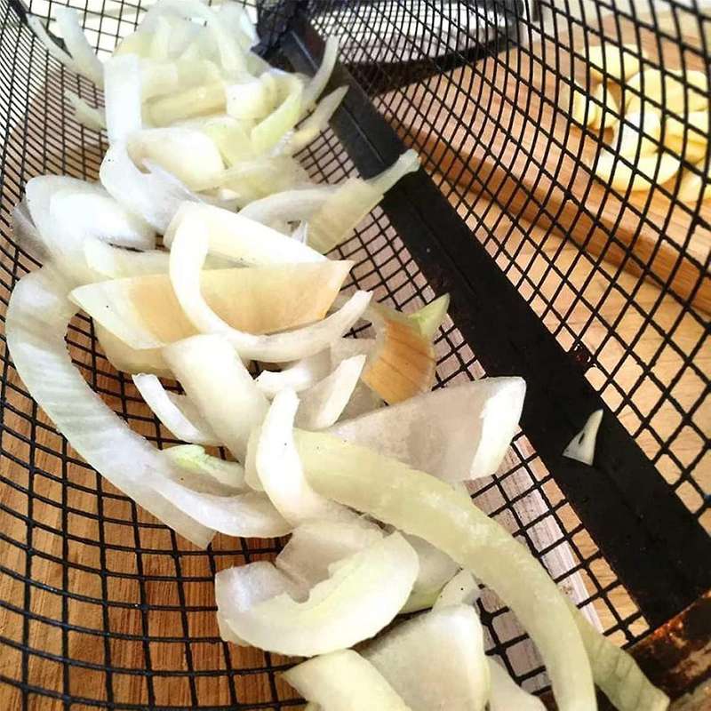 Rolling Bbq Basket Bbq Accessories,round Bbq Grill Mesh,bbq Vegetable Slices Basket,for Vegetable,fr