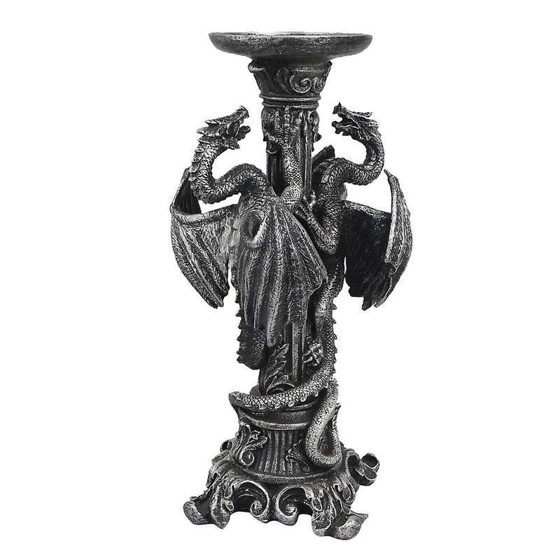 Roman Pillars Antique Candelabra Dragon Figurine Candles Holder Dinner Table Home Decoration Magic M