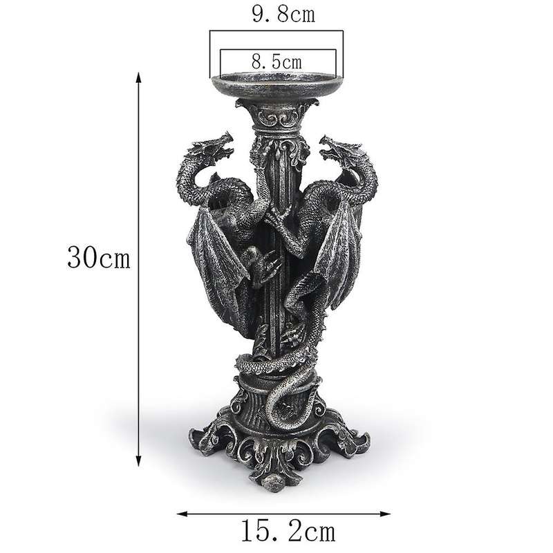 Roman Pillars Antique Candelabra Dragon Figurine Candles Holder Dinner Table Home Decoration Magic M