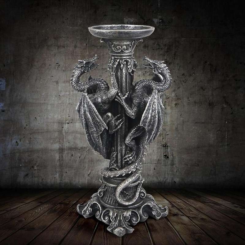 Roman Pillars Antique Candelabra Dragon Figurine Candles Holder Dinner Table Home Decoration Magic M