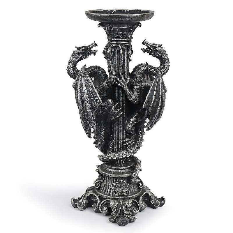 Roman Pillars Antique Candelabra Dragon Figurine Candles Holder Dinner Table Home Decoration Magic M