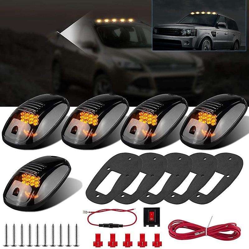 Roof Cab Marker Running Light Covers Top Light 12 LED for 2003-10 Ram 1500 2500 3500 2011-2018 Amber
