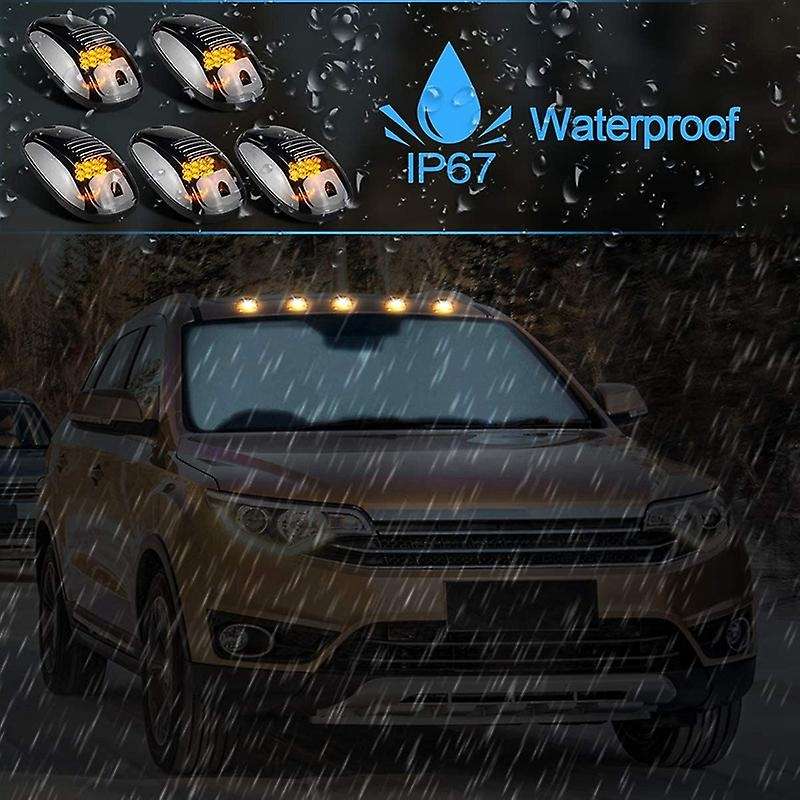 Roof Cab Marker Running Light Covers Top Light 12 LED for 2003-10 Ram 1500 2500 3500 2011-2018 Amber
