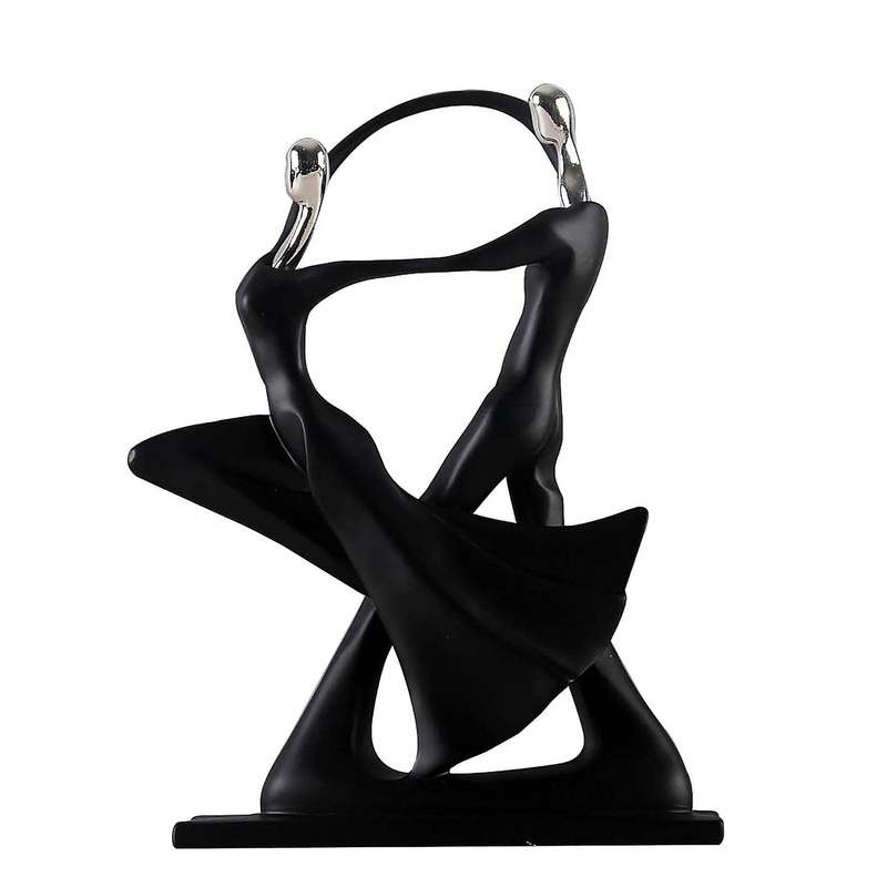 Romantic Couple Danceing Figurines Modern Art Abstract Dancers Sculpture Desktop Ballroom Dancers Lo