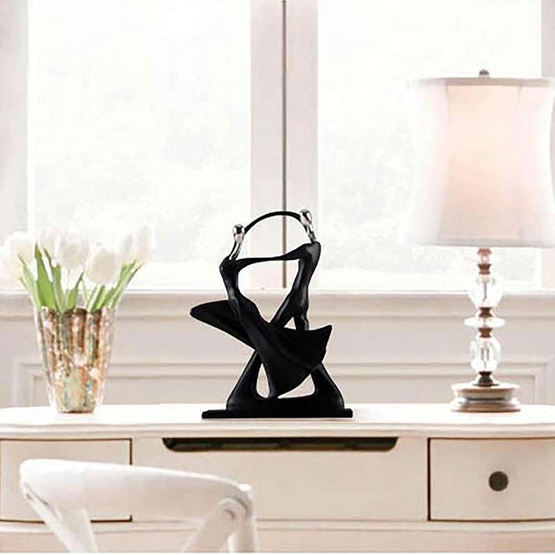 Romantic Couple Danceing Figurines Modern Art Abstract Dancers Sculpture Desktop Ballroom Dancers Lo
