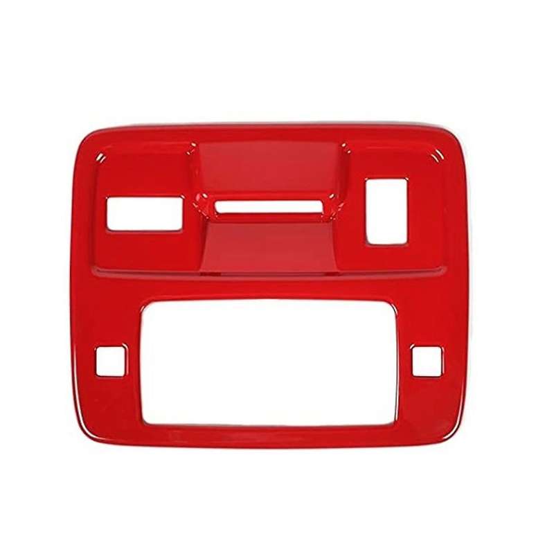 Roof Reading Light Lamp Switch Button Trim Panel Cover ABS for 2010-2015 Accessories (Red)