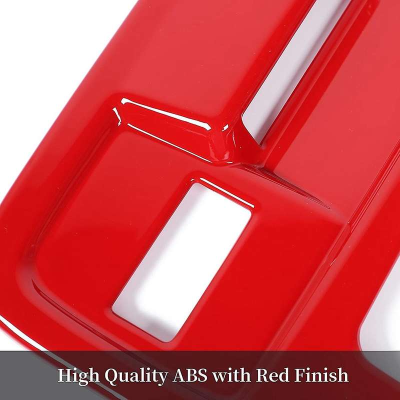 Roof Reading Light Lamp Switch Button Trim Panel Cover ABS for 2010-2015 Accessories (Red)