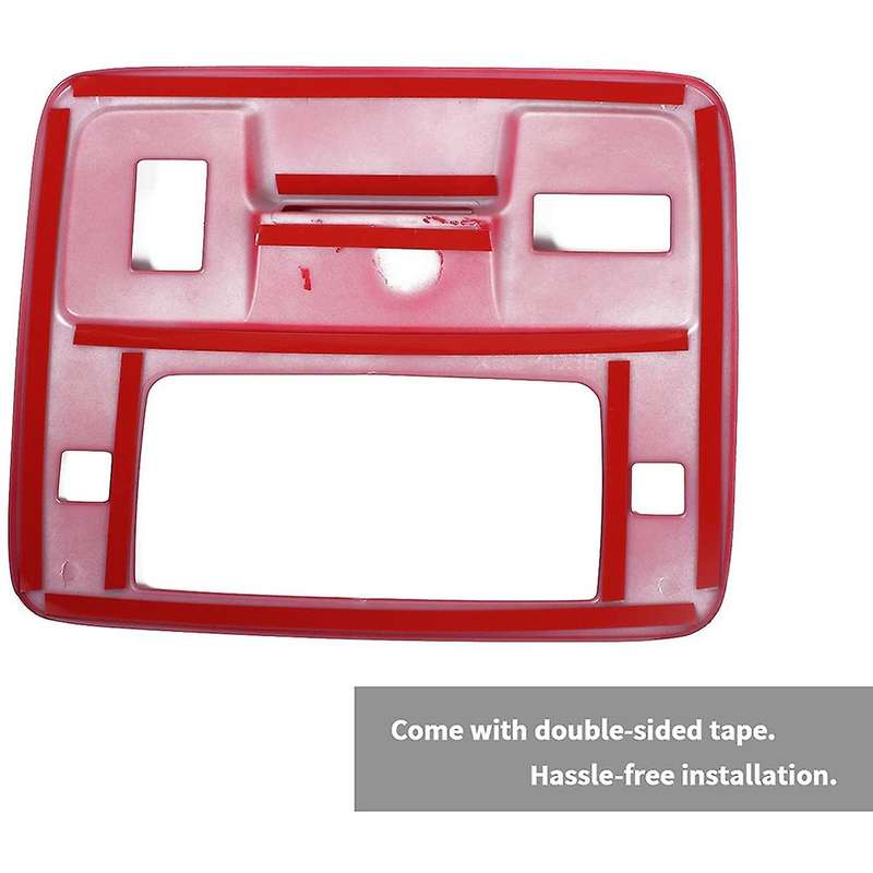 Roof Reading Light Lamp Switch Button Trim Panel Cover ABS for 2010-2015 Accessories (Red)