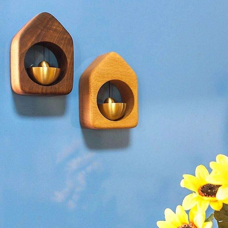 Room Decor Wind Chimes Hanging Decorations Doorbell of Suction Door House Wooden Ornament Solid Wood