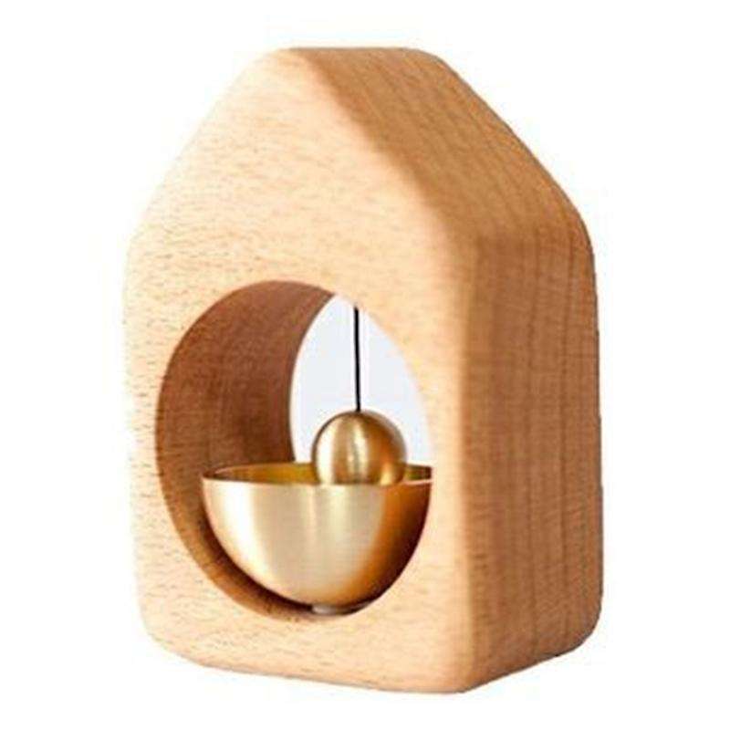 Room Decor Wind Chimes Hanging Decorations Doorbell of Suction Door House Wooden Ornament Solid Wood