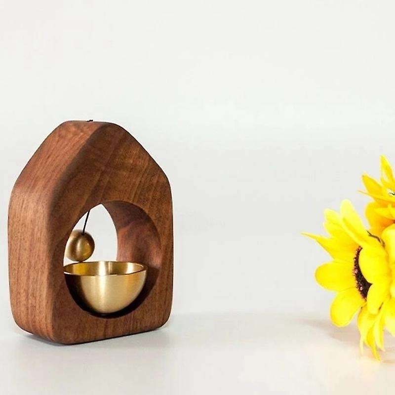 Room Decor Wind Chimes Hanging Decorations Doorbell of Suction Door House Wooden Ornament Solid Wood