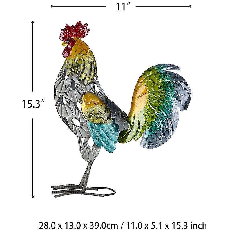 Rooster Sculpture Modern Iron Ornament Art Home Decoration Handicraft Shelf and Desk Decoration Scul