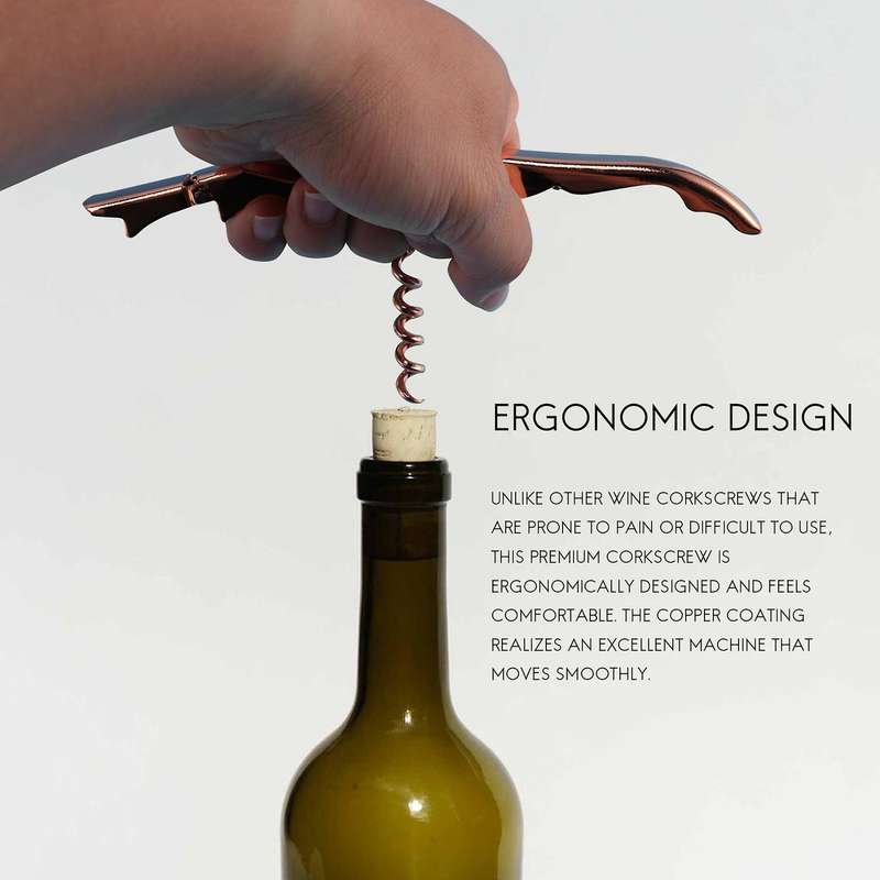 Rose Gold Corkscrew Metal Wine Corkscrew Multifunction Corkscrew