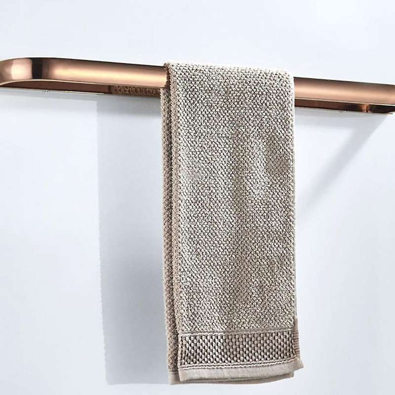 Rose Gold Bathroom Accessories Brass Wall Mounted Towel Rack Towel Bar Bathroom Rack