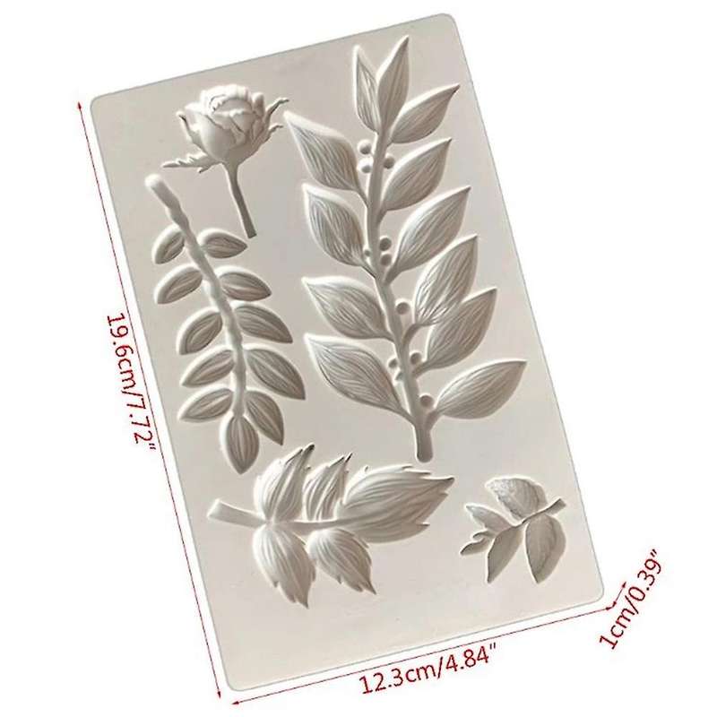 Rose Flower Leaf Silicone Mold Clay Fondant Mold DIY Cake Decoration Tool Cookies Chocolate Mould Ba