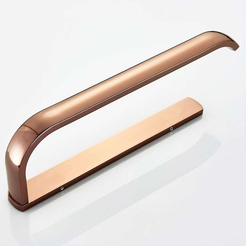 Rose Gold Simple Brass Towel Ring Towel Bar Bathroom Accessories