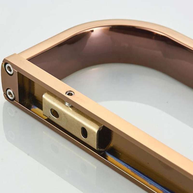 Rose Gold Simple Brass Towel Ring Towel Bar Bathroom Accessories