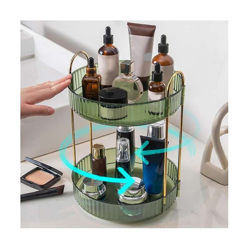 Rotating for Vanity Make Up Storage Skin Care Shelf Perfume Holders Cosmetic Dresser Organizer Count