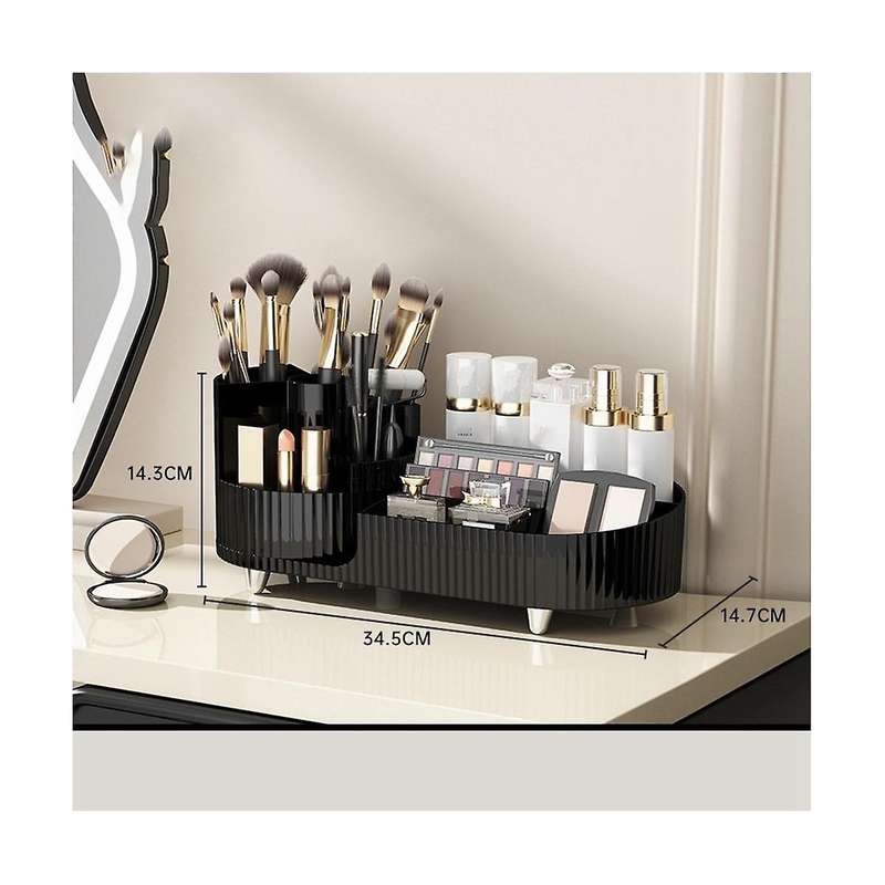 Rotating Makeup Organizer for Vanity Cosmetics Organizer for Storage Makeup Brush Holder Skincare Or